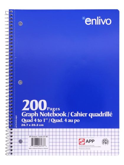 APP Cahier d’exercices quadrillé 4-1", 200 pages