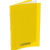 Cahier polypro 24x32 48 pages grands carreaux seyès - Jaune