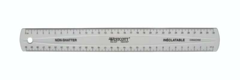 Westcott®- règle transparante inéclatable de 30cm