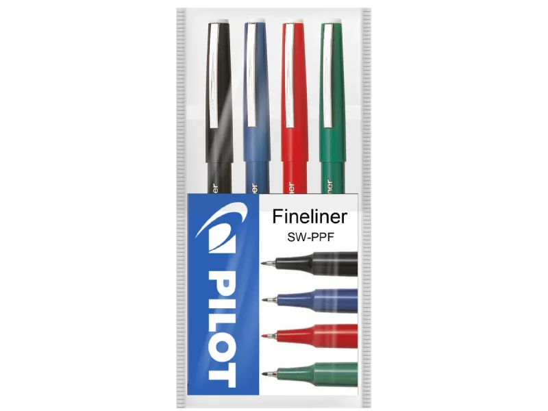 Pilot Fineliner Stylo, Extra fin (paquet de 4)