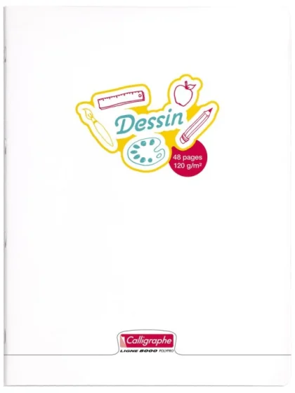 Cahier de dessin polypro 24 x 32 cm uni, 48 pages Clairefontaine (18154C)