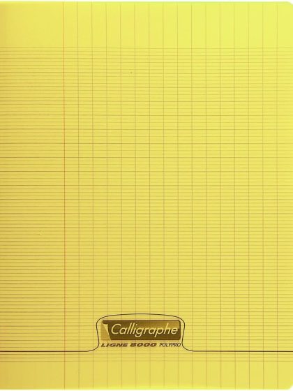 Cahier 24x32cm - 48 pages - Séyès - couverture polypro - Jaune (18174C)