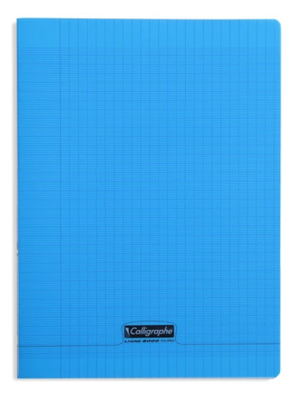 Cahier 24x32cm - 96 pages - Séyès - couverture polypro - Bleu (18192C)