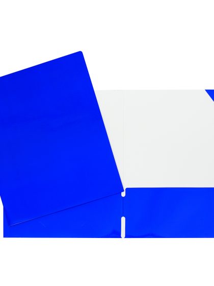 Duo tang laminés pochettes sans attache - Bleu