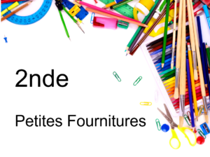 Ensemble de petites fournitures scolaires 2de