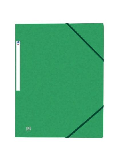 Oxford - chemise/pochette cartonnée à élastiques et rabats - Verte