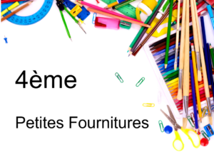 Ensemble de petites fournitures scolaires 4e